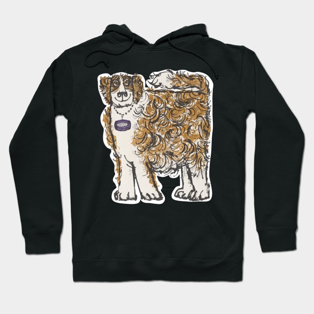 Brandy St Bernard Dog, mountain rescue Dog Hoodie by Redmanrooster